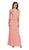 Cap Sleeve Beaded Lace Bodice Long Evening Dress
