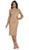 May Queen - MQ1458 Sequined Jewel Sheath Cocktail Dress