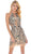 Ashley Lauren - 4090 Bedazzled Halter Sheath Cocktail Dress In Silver and Gray