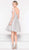 Colors Dress - 1975 Embellished Deep V-neck A-line Cocktail Dress in Silver