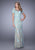 La Femme - Lace Illusion Bateau Sheath Dress 21703 in Green