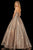 Sherri Hill - 52959 Strapless Sweetheart Glitter A Line Dress In Brown and Silver