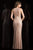 Scala - 48783 Sequin Jewel Sheath Dress in Brown