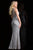 Scala - 48783 Sequin Jewel Sheath Dress in Gray