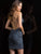 Scala - 48782 Fitted String Strapped Sequin Cocktail Dress In Blue