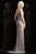 Scala - 48787 Beaded Illusion Jewel Sheath Dress in Brown and Silver