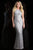 Scala - 48783 Sequin Jewel Sheath Dress in Gray