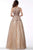 Jovani - 67540 Beaded Jewel A-line Dress In Gold