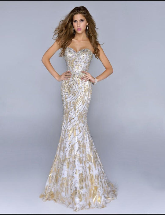 Nina Canacci - 9000 Dress in Gold