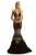 Johnathan Kayne - 9001 Dramatically Embellished Strapless Mermaid Gown In Black and Gold