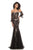 Johnathan Kayne - 9003 Embellished Sweetheart Glitter Jersey Dress In Black and Pink