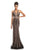 Johnathan Kayne - 9004 Plunging Halter Beaded Mermaid Gown In Black and Pink
