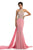 Johnathan Kayne - 9008 Crystalline Illusion High Halter Gown In Pink