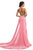 Johnathan Kayne - 9008 Crystalline Illusion High Halter Gown In Pink