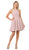Poly USA - 9009 Fitted Embellished Neckline A-Line Cocktail Dress