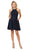 Poly USA - 9009 Fitted Embellished Neckline A-Line Cocktail Dress