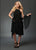 Daymor Couture - Halter Neck Layered Sheath Dress 9010 in Black