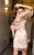 MNM Couture - 9014 Ruched Sheath Dress with Sheer Jacket In Pink