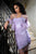 MNM Couture - 9014 Ruched Sheath Dress with Sheer Jacket In Purple