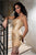MNM Couture - 9014 Ruched Sheath Dress with Sheer Jacket In Neutral