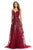 Johnathan Kayne - 9014 Strapless V-Neck Sequined A-Line Gown In Red