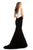Johnathan Kayne - 9019 Fully Studded Bodice Velvet Mermaid Gown In Black and White