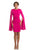 Johnathan Kayne - 9021 Split Bell Sleeves Short Fitted Dress In Pink