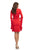 Johnathan Kayne - 9021 Split Bell Sleeves Short Fitted Dress In Red