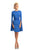 Johnathan Kayne - 9021 Split Bell Sleeves Short Fitted Dress In Blue