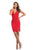 Johnathan Kayne - 9022 Sleeveless Fitted Crepe Cocktail Dress In Red