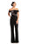 Johnathan Kayne - 9023 Versatile Beaded Off Shoulder Jumpsuit In Black
