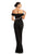 Johnathan Kayne - 9023 Versatile Beaded Off Shoulder Jumpsuit In Black