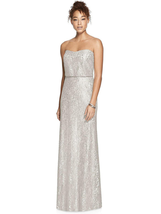 After Six - 6786 Strapless Sweetheart Blouson Evening Dress In Gray