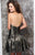 Tarik Ediz - Sweetheart Neck A-Line Short Dress 90342 in Green and Gold
