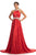 Johnathan Kayne - 9034 Embellished Halter A-line Dress With Train In Red