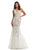 Johnathan Kayne - 9035 Illusion Plunge Jeweled Mermaid Gown In White