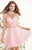 Tarik Ediz - Illusion Jewel A-Line Cocktail Dress 90377 in Pink