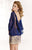 Tarik Ediz - Strapless with Overlay Short Dress 90385 in Blue and Neutral
