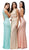 Dancing Queen - 9040XXXL Lace Bodice Illusion Midriff Prom Gown In Mint Nude And Orange