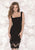 Tarik Ediz - Square Cocktail Dress 90406 in Black