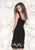 Tarik Ediz - Square Cocktail Dress 90406 in Black