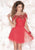 Tarik Ediz - Off Shoulder Short Dress 90407 in Red