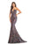 Johnathan Kayne - 9040 Plunging Sweetheart Sequined Corset Gown In Multi-Color