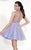 Tarik Ediz - Illusion Bateau A-Line Dress 90427 in Purple