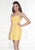 Tarik Ediz - Embroidered Lace Cocktail Dress 90448 in Yellow