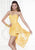 Tarik Ediz - Embroidered Lace Cocktail Dress 90448 in Yellow