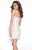 Tarik Ediz - 90450 Floral Lace Cocktail Dress In White