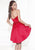 Tarik Ediz - Strapless Cocktail Dress 90452 in Red