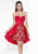 Tarik Ediz - Strapless Cocktail Dress 90452 in Red
