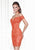 Tarik Ediz - Off Shoulder Short Dress 90455 in Orange